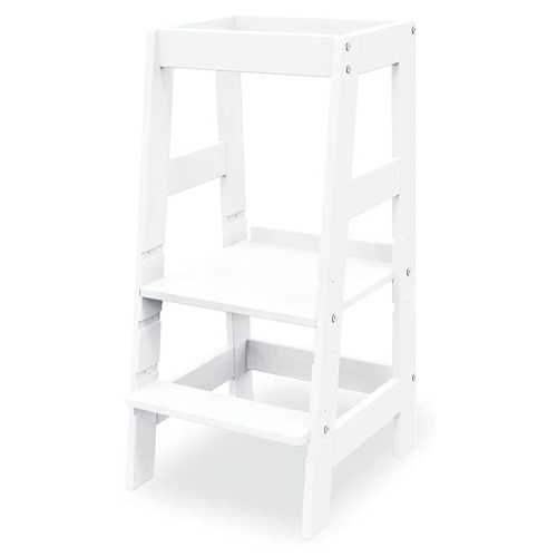 Learning tower 'Fino', white lacquered
